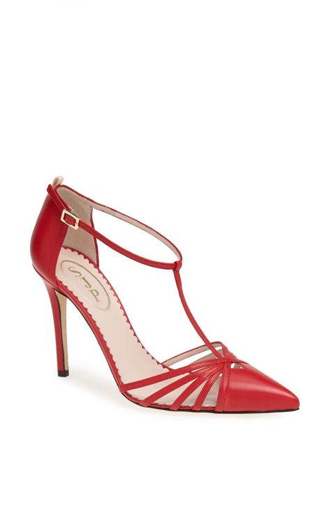 Pin for Later: SJP Is Giving Us Major Carrie Bradshaw Flashbacks With Her Fall Shoes Carrie in Red, $355 Sjp Shoes, Sarah Jessica, Strap Pumps, Sarah Jessica Parker, Comfortable Heels, If The Shoe Fits, Fall Shoes, Boots Heels, Shoe Fits