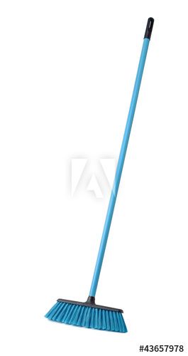 Stock Image: Blue plastic broom Plastic Broom, Adobe Stock, Garden Tools, Stock Images, Stock Photos, Blue