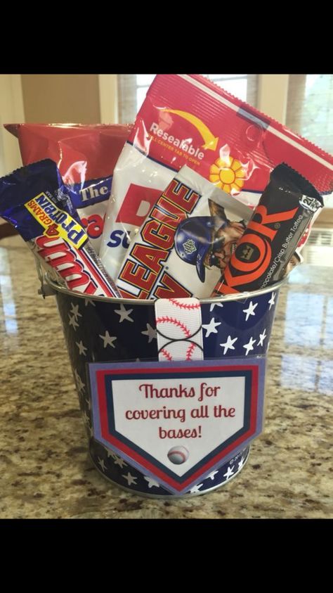 Sports Easter Basket, Sport Crafts, Baseball Treats, Baseball Tickets, Team Mom Baseball, Softball Coach Gifts, Baseball Team Gift, Baseball Ideas, Baseball Coach Gifts