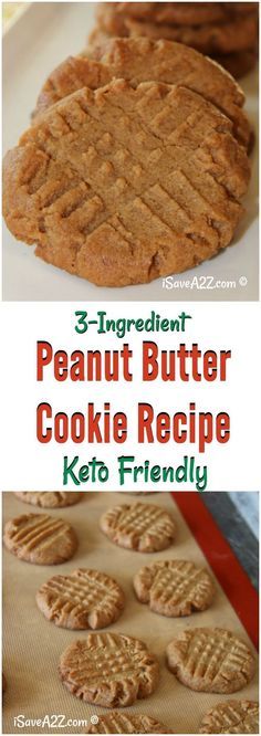 Keto Peanut Butter Cookies: Only 3 ingredients with 20 minutes of your time and you have one heck of a dessert! #keto #christmascookies #desserts Dolce Poche Calorie, Galletas Keto, Weight Watcher Desserts, Pudding Chia, Cheesecake Trifle, Keto Peanut Butter Cookies, Keto Peanut Butter, Brownie Cheesecake, Keto Cookie Recipes