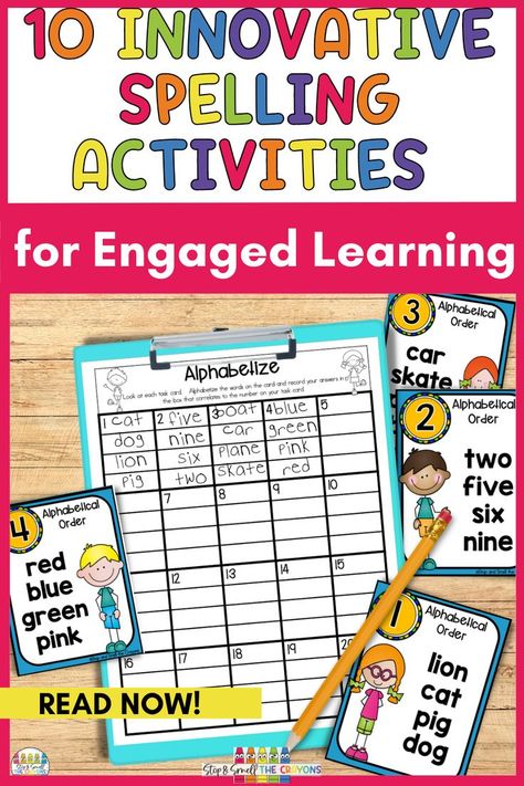 Fun Spelling Activities, Spelling Task Cards, Learning To Spell, Spelling Games For Kids, Vocab Activities, Spelling Homework, Activity Games For Kids, 2nd Grade Spelling, Writing Centers