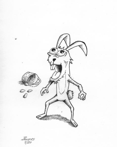 Funny Easter Drawings, Scary Bunny Drawing, Faith Drawing, Crazy Bunny Drawing, Creepy Rabbit Drawing, Scary Easter Bunny, Crazy Rabbit, Creepy Rabbit Art, Hare Drawing