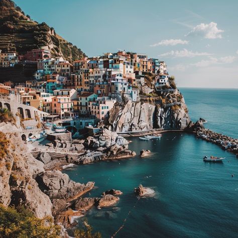 "Picturesque Coastal Village: A stunning #coastal #village perched on rugged #cliffs overlooking the serene blue waters of the #sea. #serene #aiart #aiphoto #stockcake ⬇️ Download and 📝 Prompt 👉 https://stockcake.com/i/picturesque-coastal-village_342700_361003" Initiative Tracker, Forest Village, Twilight Stars, European Village, Beach Village, Coastal Village, Beach Meals, Summer Couples, Coastal Town