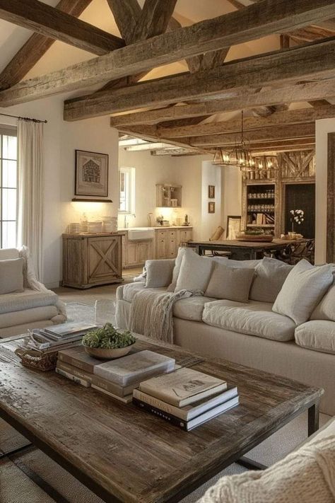 English Cottage Interiors, Small Country Homes, Cottagecore Living, Living Room Plan, Country Interior Design, Farmhouse Living Room Decor Ideas, Farmhouse Decor Ideas, Open Living Room, Cottage Interiors