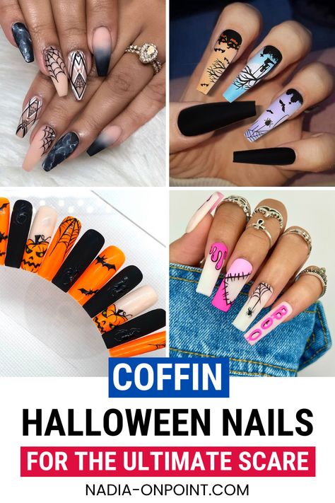 Nails Ideas Aesthetic! Here you will find some of the best Coffin Halloween Nails for the ultimate scare! white halloween nails coffin | red halloween nails coffin | disney halloween nails acrylic coffin | nails inspiration coffin halloween | coffin halloween nails easy | halloween nails coffin shape | halloween themed nails acrylic coffin | coffin halloween nails black | coffin halloween nails acrylic simple. Disney Halloween Nails Acrylic, Halloween Coffin Nail Ideas, Halloween Themed Nails Acrylic, Halloween Nails Coffin Shape, Themed Nails Acrylic, Halloween Nails Acrylic Simple, Halloween Nails Acrylic Coffin, Halloween Coffin Nails, Coffin Halloween Nails