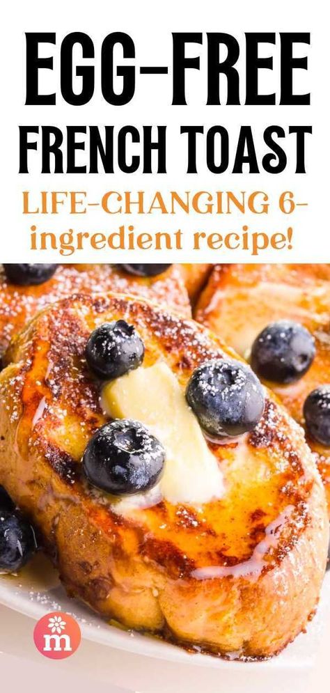 Need an easy brunch recipe? Tired of the high cost of eggs? This easy French Toast recipe is made without EGGS! It creates the BEST French Toast in minutes. You'll want to make time and time again! No Egg French Toast Recipes, French Toast Recipe Without Eggs, Eggless French Toast Recipe, French Toast No Egg, Egg French Toast, Eggless French Toast, French Toast Without Eggs, Simple French Toast, Breakfast Ideas Without Eggs