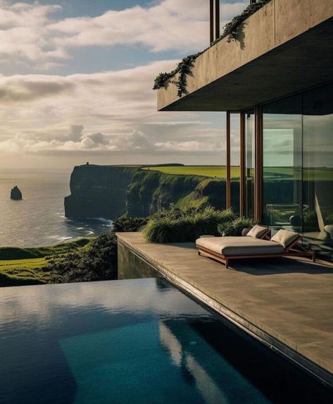 Cliffside Coastal Home: 6 Irresistible Reasons Why You Need One Australian Beach House, Cliff House, Parametric Architecture, Skyscraper Architecture, Island House, Crashing Waves, Coastal Home, Luxury Homes Dream Houses, Ocean Views