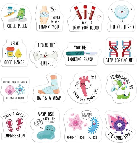 Amazon.com: 400 Pcs Nursing Stickers Funny Pun Nurse Stickers Medical Themed Decals Nursing Student Stickers Nurse Accessories for Water Bottles Laptop Envelopes Phone Nurses Week Supplies(Cute) : Toys & Games Doctor Puns, School Nurse Elementary, Nursing Stickers, Medical Puns, Student Stickers, Pun Stickers, Health Stickers, Nurse Accessories, Copper Paper