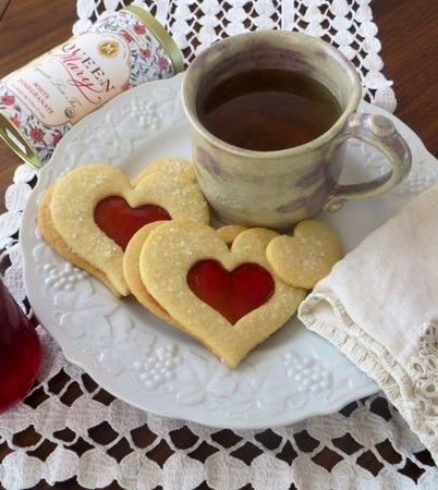 Tea and Cookies Tea And Cookies, Valentines Tea Party, Valentine Tea, Shaped Cookies, Heart Shaped Cookies, Valentine Chocolate, Afternoon Tea Parties, Cute Desserts, Food Is Fuel