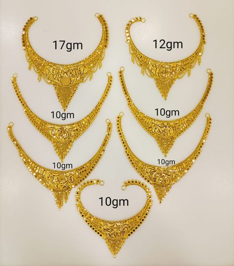 1 Tola Gold Set Designs, Gold Set Designs, Indian Gold Necklace Designs, Delicate Gold Jewelry, Bridal Necklace Designs, Gold Jewels Design, Gold Bridal Necklace, Black Beads Mangalsutra Design, Modern Gold Jewelry