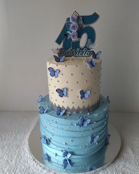 Blue Cakes, Cake Designs, Pastel, Cake, Grey, Blue, Quick Saves