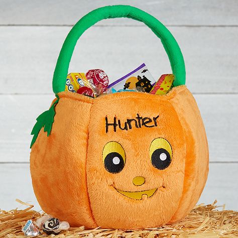 Personalized Treat Bags | Personalization Mall Kids Treat Bags, Custom Halloween Bags, Personalized Treat Bags, Personalized Halloween Gifts, Personalization Mall, Halloween Candy Bags, Kids Treat, Halloween Tote Bag, Halloween Treat Bags