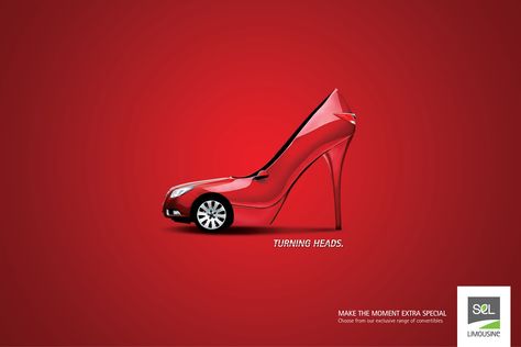 "Turning Heads. Make the moment extra special"  Sel Limousine Advertising Campaign  #advertising #ads #marketing #shoes #limousine #creative #shoe #girls #VIP #special Car Ads Creative Advertising Ideas, Car Marketing Creative Advertising, Car Ads Creative Advertising, Car Campaign, Car Marketing, Campaign Advertising, Shoe Advertising, Car Advertising Design, Clever Advertising