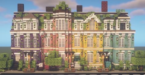 Minecraft Bed And Breakfast, Minecraft City Planning, Minecraft Row Houses, Minecraft Shopping District, Minecraft Victorian Mansion, Minecraft Chateau, Minecraft Town Houses, Victorian Minecraft Houses, Minecraft Town Center