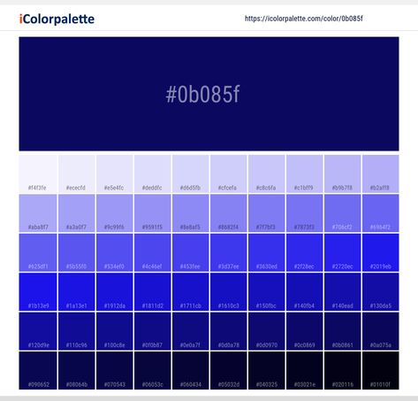 Dark Blue Swatch, Purple Pallete Color, Pallete Color Blue, Dark Blue Color Palette, Blue Color Hex, Ipad Calendar, Discord Roles, Space Information, Color Names Chart