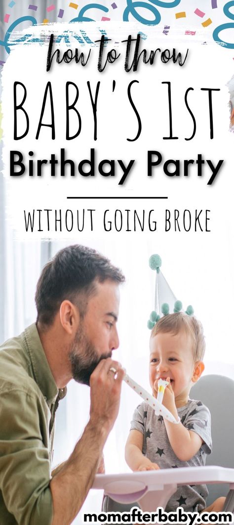 Wondering how you can throw the best 1st birthday for baby while sticking to a budget? These tips will help your baby celebrate their first year while having tons of fun on a budget 1st Birthday Schedule, First Birthday Must Do, First Birthday On A Budget, Cheap Birthday Ideas, 1 Year Birthday Party Ideas, Birthday Party On A Budget, 1st Birthday Party Games, Baby's 1st Birthday