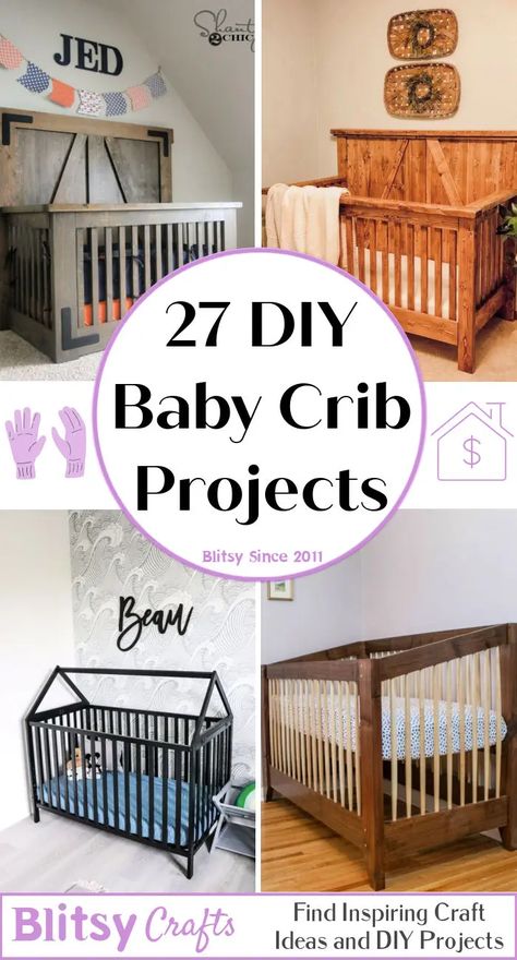 Convertible Crib Plans, Crib Plans, Baby Crib Woodworking Plans, Rustic Baby Cribs, Crib Makeover, Diy Baby Crib, Unique Baby Cribs, Baby Cradle Plans, Baby Crib Designs