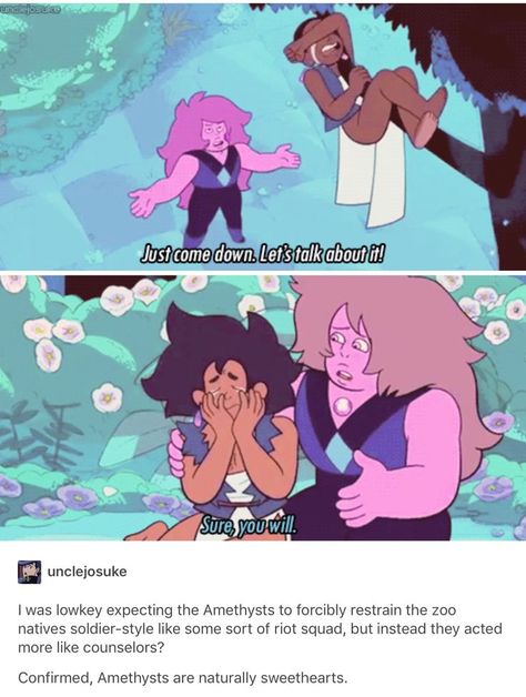 They're more like boyfriends trying to comfort their girlfriends , or a dad/brother with his daughter/sister Human Crystal Gems, How To Comfort Your Girlfriend, Big Boyfriend, Steven Universe Peridot, Adveture Time, Steven Uni, Holly Blue, Steven Universe Anime, Steven Universe Memes