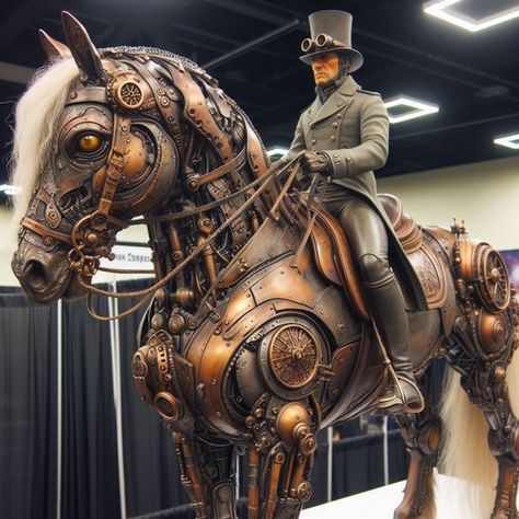 Robo Animals, Robot Horse, Steampunk Horse, Mechanical Horse, Steampunk Robot, Mechanical Animals, Steampunk Stuff, Apocalypse World, Concept Vehicles