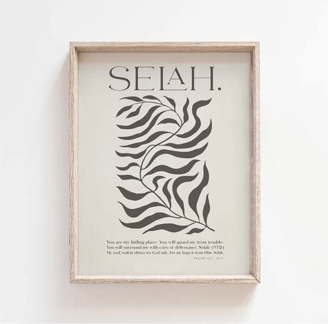 Selah HEBREW definition BIBLE Verse Wall Decor, SELAH Wall Art, Psalms 32 Minimalist Christian Print, Selah Biblical Meaning Printable by UpliftyArts on Etsy Selah Meaning, Bible Verse Wall Decor, Boho Poster, Flower Market Poster, Christian Prints, Unique Poster, Bible Verse Wall, Watercolor Wall Art, Wall Decor Printables