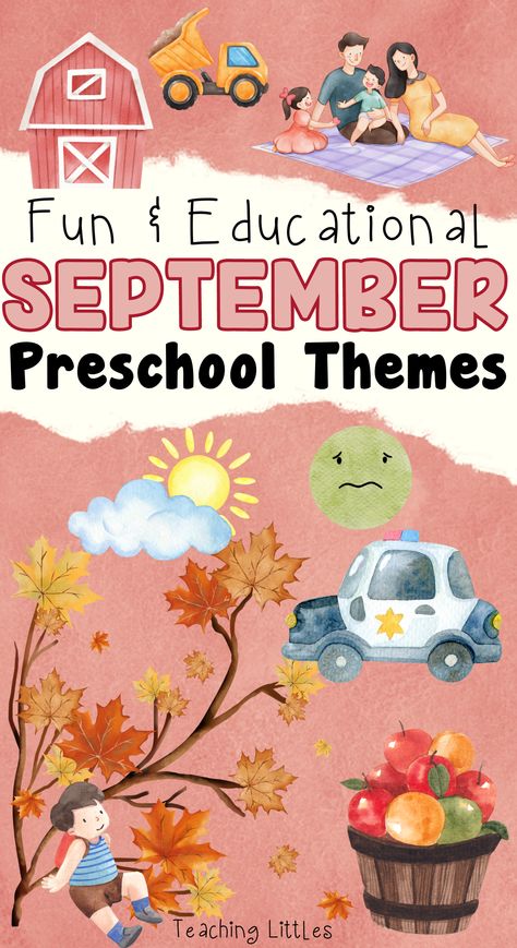 Explore these September preschool themes with fun activities to teach literacy, math, and cognitive concepts to little ones this fall. September Preschool Themes, September Preschool, Teaching Preschoolers, Fun Fall Activities, Preschool Themes, Preschool Curriculum, Preschool Theme, Teaching Preschool, Autumn Activities