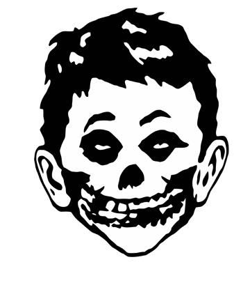 Alfred E Newman Misfits Zombie Misfits Tattoo, Alfred E Neuman, Horror Punk, Arte Peculiar, Arte Punk, Punk Art, Skull And Bones, Skull Art, Dark Art