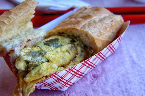 Fridays in Lent: the Pepper and Egg Sandwich | Sandwich Tribunal Pepper And Egg Sandwich Italian, Pepper And Egg Sandwich, Japanese Omelet, Pepper Sandwich, Italian Beef Sandwiches, Chewy Bread, Burger Dogs, Eggs In Peppers, Fluffy Eggs