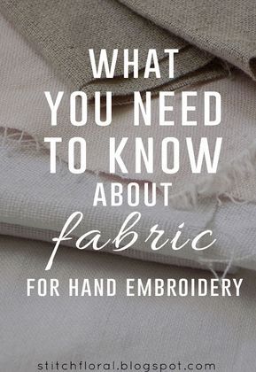 What you need to know about hand embroidery fabrics #handembroidery #embroidery #stitch #fabric #tips Clothes Embellishment Diy, Alison Roman, Embroidery Cushion, Craft Embroidery, Tambour Beading, Embroidery Tips, Embellished Clothing, Stitch Fabric, Embroidery Stitch