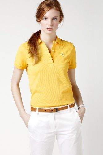 L.12.12 Original Fit Short Sleeve Non-stretch Pique Polo Yellow Polo Outfit Woman, Yellow Polo Outfit, Yellow Polo Shirt Outfit Woman, Lacoste Polo Shirt Women Outfit, Polo Outfits For Women, Polo Shirt Outfit Women's, Polo Shirt Outfits, Yellow Polo Shirt, Polo Outfit