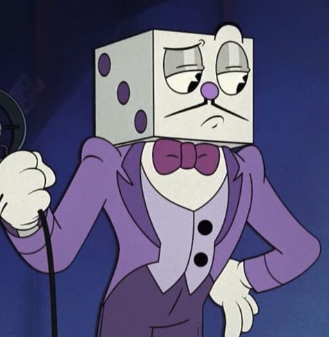 King Dice Pfp, Rey Dado, King Dice, Cuphead Game, Cup Head, Deal With The Devil, Purple Guy, Jojo Bizzare Adventure, Cartoon Shows