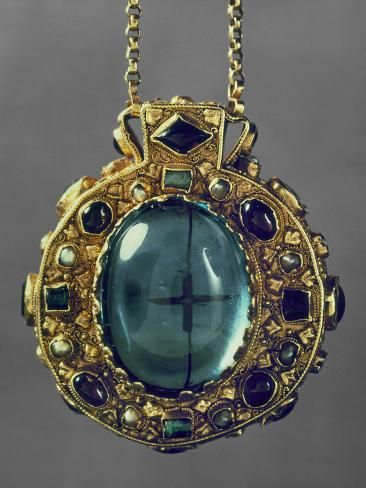 size: 24x18in Photographic Print: Charlemagne (742-814) : Medieval Jewelry Traditional, Persian Ancient Jewelry, Ancient Greek Jewelry Ancient Treasures, Ancient South American Jewelry, Historical Jewellery Necklaces, Gold Persian Jewelry, Ancient Peruvian Jewelry, Swedish Traditional Jewelry, Cretan Jewelry