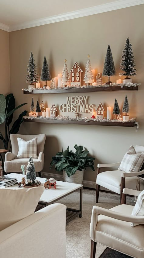 Discover simple yet impactful Christmas decor ideas for your living room that will instantly add holiday cheer. Christmas Living Room Decorating Ideas, Cozy Crafts, Diy Christmas Deco, Best Christmas Tree Decorations, Christmas Living Room Decor Ideas, Christmas Living Room Decor, Christmas Decorations Apartment, Christmas Living Room, Elegant Christmas Trees