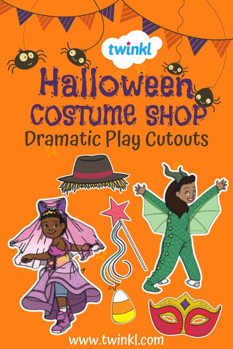 Place Twinkl's Halloween Dramatic Play Cutouts in your dramatic play area to complete a classroom Halloween theme children will love exploring. These adorable cutouts are also perfect for decorating a Halloween themed classroom bulletin board or door display! Halloween Dramatic Play, Classroom Halloween, Classroom Bulletin Board, New Halloween Costumes, Dramatic Play Area, Door Display, Halloween Costume Shop, Themed Classroom, Classroom Bulletin Boards