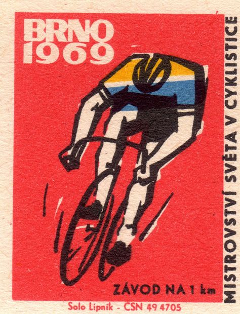 Matchbook  #bike #illustration Matchbox Illustration, Matchbox Covers, Match Boxes, Cycling Posters, Track Cycling, Vintage Cycling, Bicycle Brands, Matchbox Label, East End Prints