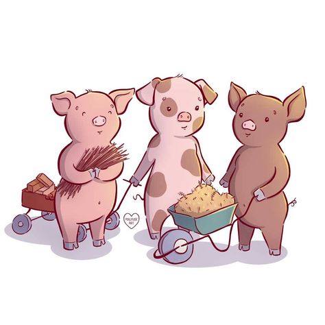 Pigs Drawing, Pigs Illustration, Three Pigs, Forensic Anthropology, Physics Classroom, Pig Drawing, Pig Illustration, Third Grade Science, Fairy Tale Illustration