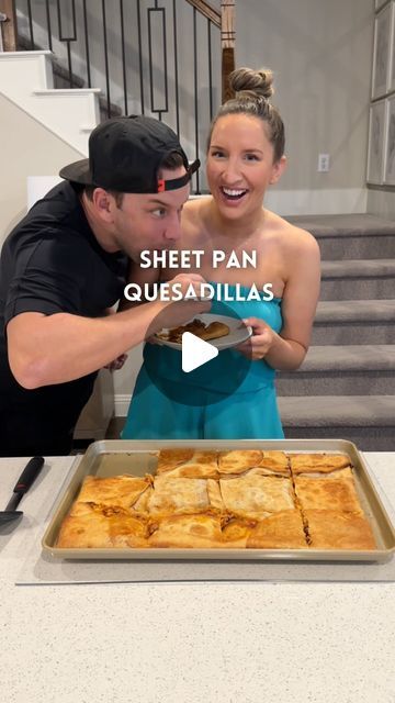 Kristin Miller | Mom of 2 on Instagram: "Sheet pan quesadillas🤍Comment “links” and ill send you my favorite meat shredder directly to your DMs! This recipe from my girl @samanthabauchmann is AMAZING! I forgot to add a couple things from her recipe but stil turned out so good!! So good that your husband might just take it from your plate😂
•
WHAT YOU NEED:
* 3 cups shredded chicken
* 1 can black beans
* 1 can rotel
* 1 small red onion chopped
* 1/2 cup green onions chopped
* 1 can of corn drained
* 3 cups of monterey shredded cheese
* 1 cup of sour cream
* 1 packet taco seasoning
* 1 stick of butter
* 12 burrito size flour tortillas
* Optional toppings: lime, cilantro, salsa, sour cream, avocado
•
DIRECTIONS:
1. In a large bowl, add chicken, tomatoes, corn, onions, sour cream, cheese and t Easy Dinner Recipes Tortillas, Recipes Made With Flour Tortillas, Cream Cheese And Rotel Recipes, Recipes To Make With Shredded Chicken, Sheet Pan Casadilla, Dinners With Tortillas, Sheet Pan Quesadillas Video, What To Make With Flour Tortillas, Easy Ideas For Dinner