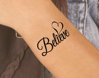 Wörter Tattoos, Tattoo Son, Believe Tattoos, Meaningful Wrist Tattoos, Heart Tattoo Wrist, Heart Temporary Tattoos, Inspiration Tattoos, Small Wrist Tattoos, Tattoos For Daughters