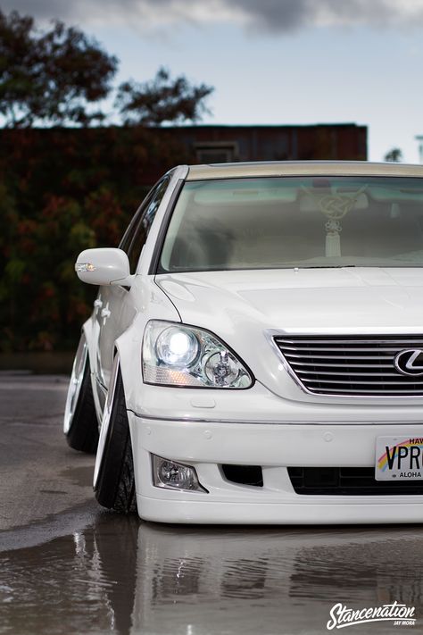 Hawaii Five Ohhhhhh // The VPR Lexus LS430 | StanceNation™ // Form > Function Lexus 430, Lexus Ls430, Slammed Cars, Stanced Cars, Lexus Gx, Lexus Ls, Toyota Crown, Stance Cars, Lexus Gs300