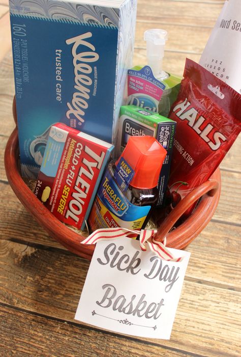 Sick Care Basket, Get Well Basket, Sick Day Essentials, Sick Gift, Get Well Baskets, Boyfriend Care Package, Get Well Gift Baskets, Diy Survival, Care Package Ideas