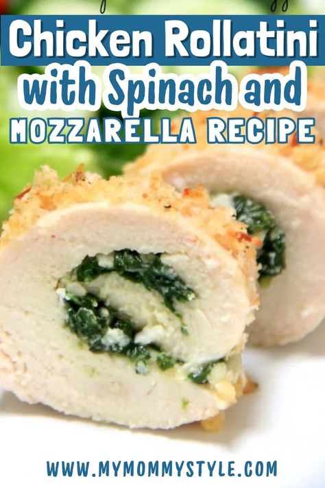 Try our Chicken Rollatini stuffed with spinach and gooey mozzarella cheese for a flavorful twist. High in protein and Keto-friendly, it's the perfect dish for a healthy and satisfying meal. Elevate your dinner tonight! Chicken Breast With Spinach, Chicken Rollatini, Spinach And Mozzarella, Rolled Chicken Breast, Chicken Dishes For Dinner, Chicken Breast Recipes Baked, Cheese Stuffed Chicken, Favorite Recipes Chicken, Spinach Ricotta