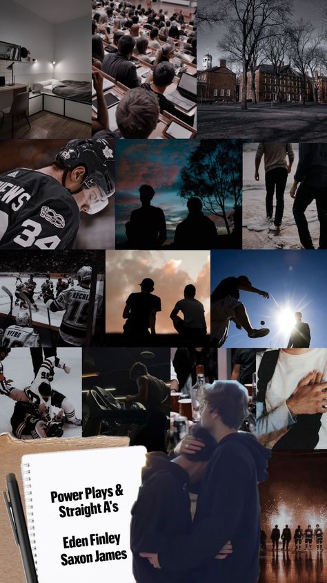 #powerplaysandstraightas #saxonjames #edenfinley #sadenverse #cuhockeyseries #books #booklover #bookaesthetic #bookish #mmromance Saxon James, Why Choose Romance, Sport Romance, Mm Books, Hockey Sport, Book Journaling, Hockey Romance, Sweet Couples, Dark Books