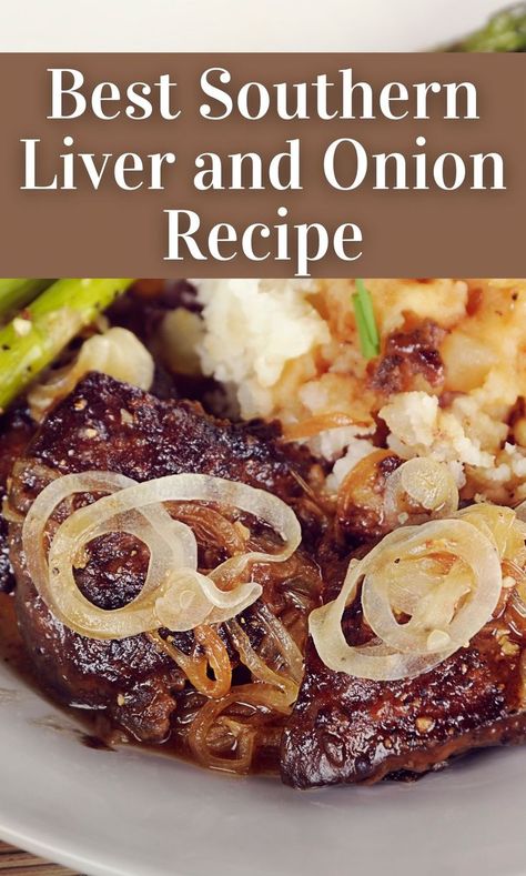 Pork Liver Recipe, Beef Liver And Onions Recipe, Recipe With Mashed Potatoes, Mashed Potatoes And Asparagus, Liver And Bacon, Potatoes And Asparagus, Liver And Onions, How To Cook Liver, Liver Recipes