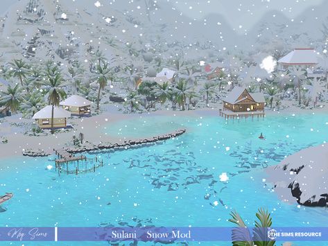 Sims 4 Snow Cc, Sims 4 Seasons, Sims Videos, Snow Texture, Spooky Movies, Sims Ideas, Snow Tree, Jungle Adventure, Vacation Days