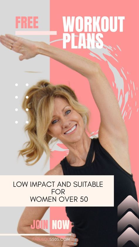 If you are a woman over 50 and looking for a FREE WORKOUT PLAN that you will totally enjoy, then this is for you! I guarantee that you will love this LOW IMPACT WORKOUT. I have designed this beginner workout to help you tone and strengthen your entire body. I invite you to do my WORKOUT CHALLENGE and join fabulous 50s 1M+ community on YouTube. #fitnesstips #weightlosstips #workoutvideos #fitnesschallenge Summer Body Challenge, Fitness Accountability, Weights Workout For Women, Best Workout For Women, Cardio Challenge, Nutrition For Women, Dress Over 50, Strength Training Women, Free Workout Plans