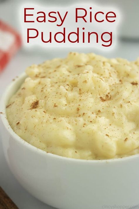 Stovetop Rice Pudding, Puding Pisang, Rice Pudding Recipe Easy, Cooked Rice Recipes, Rice Puddings, Easy Rice Pudding, Evaporated Milk Recipes, Rice Pudding Recipes, Creamy Rice Pudding