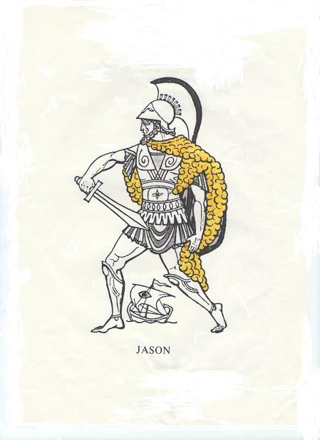 Jason Golden Fleece, Golden Fleece Tattoo, Golden Fleece Mythology, Jason And The Argonauts Tattoo, Jason Greek Mythology, Jason And The Golden Fleece, The Golden Fleece, Jason And The Argonauts, Golden Fleece