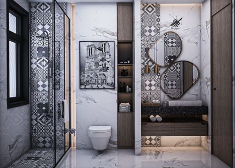 Morroco Bathroom, Bathroom Luxury Design, Bathrooms Luxury, Toilet Tiles, Bathroom Tiles, Bath Room, Apartment Interior, Toilets, Interior Ideas