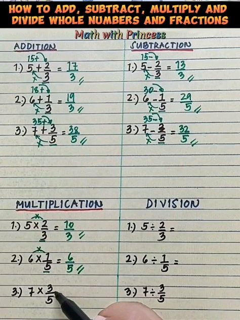 Whole Numbers, Math Fractions, Math Review