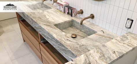 Fantasy Brown Marble Countertops Bathroom, Fantasy Brown Granite Bathroom, Updating Bathroom, Fantasy Brown Granite, Marble Countertops Bathroom, Brown Granite Countertops, Granite Bathroom Countertops, Granite Bathroom, Leather Granite