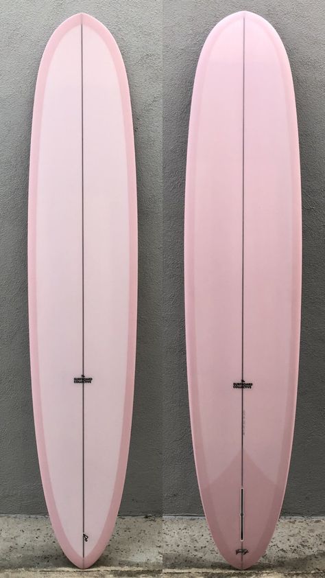 Pink Surfboard Aesthetic, Cute Surfboards, Cool Surfboard Designs, Surfboard Colours, Pastel Surfboards, Long Board Surf, Surf Bathroom, Surfboard Room, Surf Table